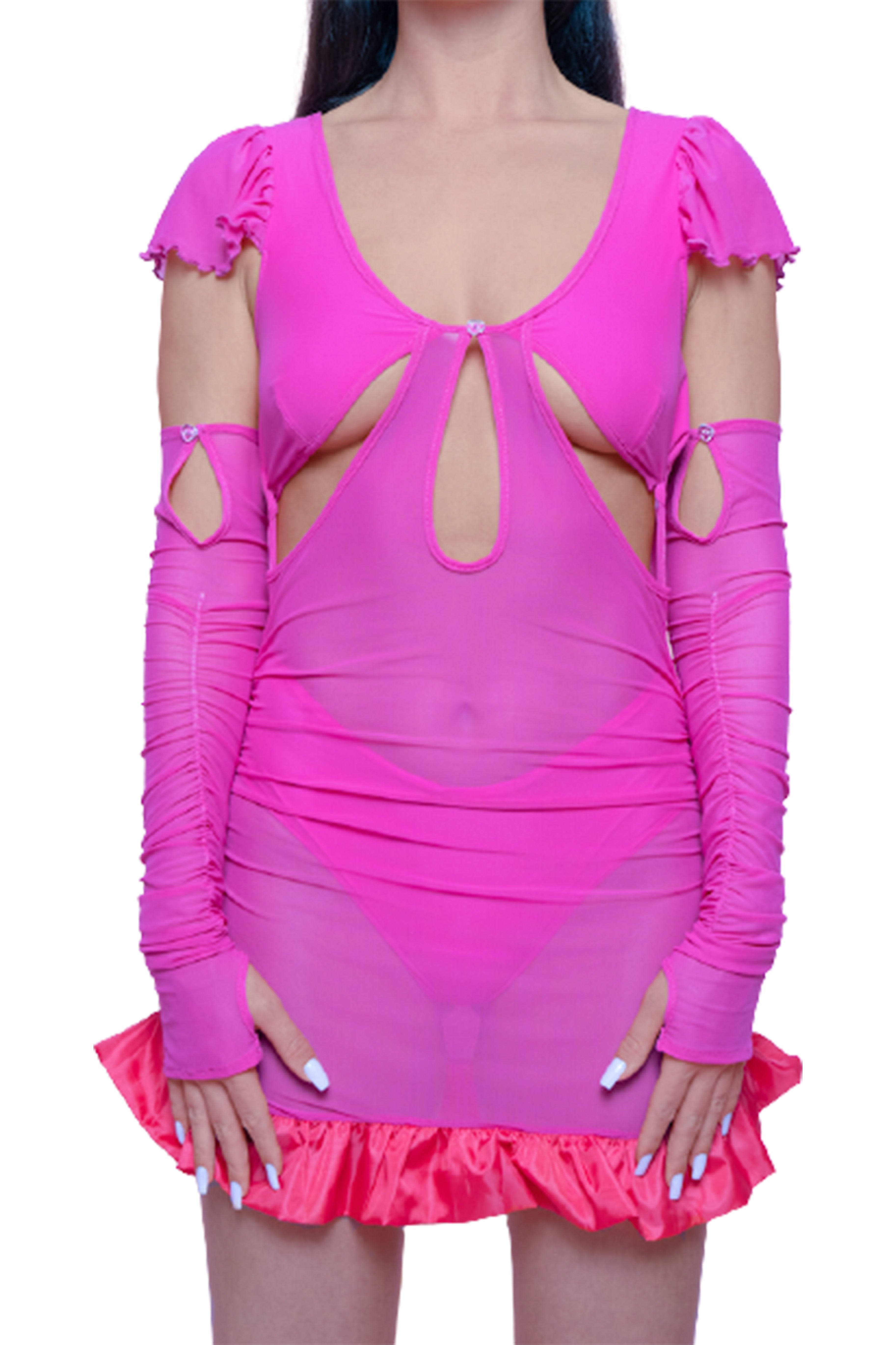 The Neon Pink Y2K Dress | Y2K Fashion ...